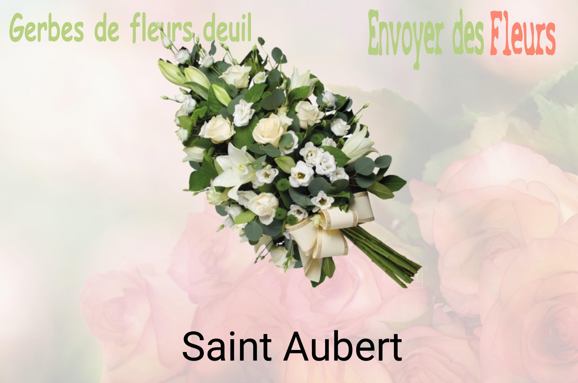 Gerbe de fleurs de deuil livrée à Saint-Aubert